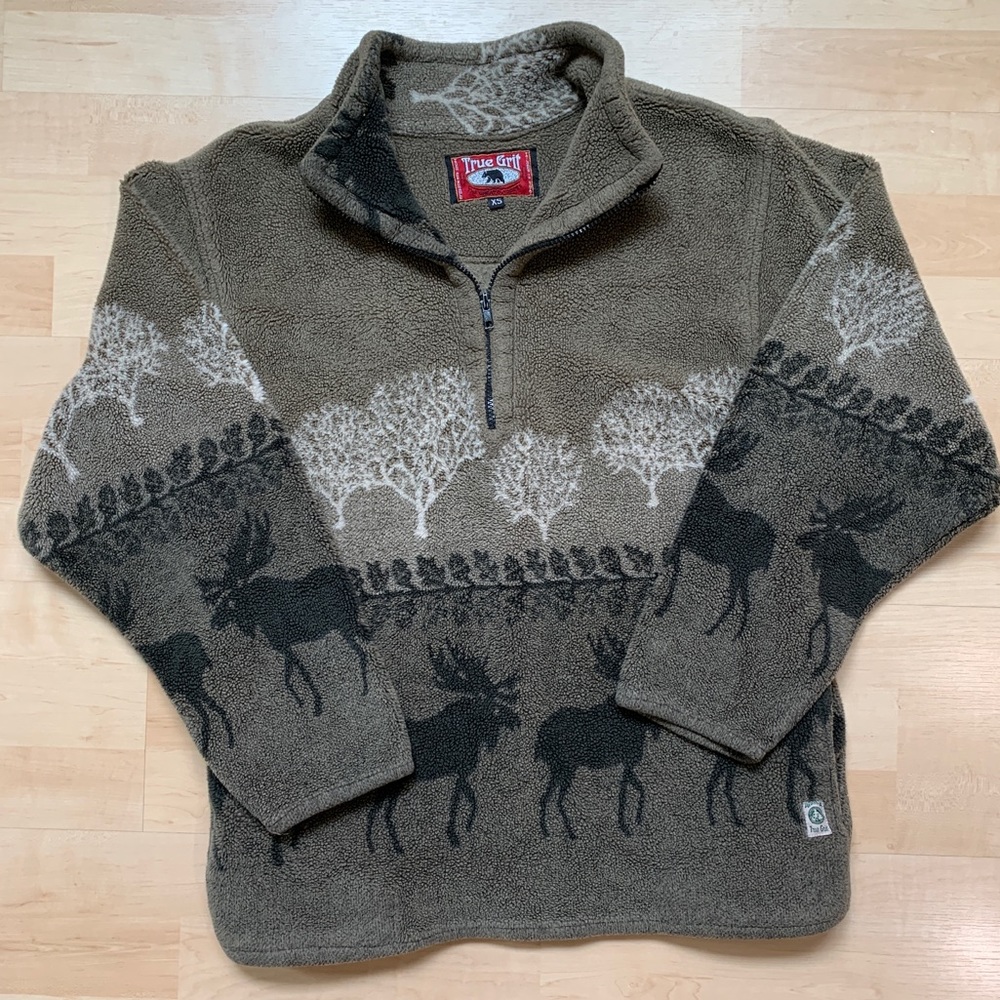 True grit 1/4 zip heavy fleece pullover